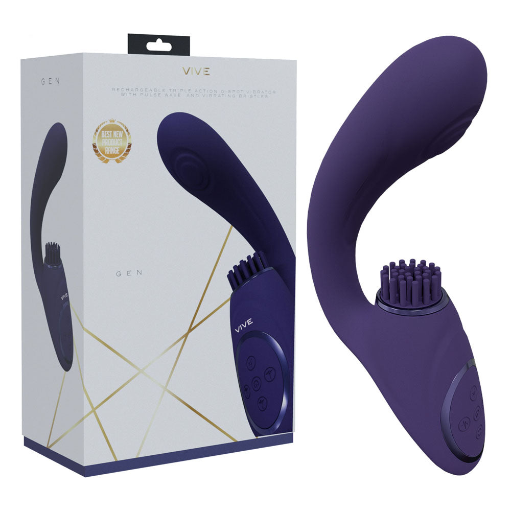VIVE Vibrator – USB Rechargeable, Triple Motor – Purple