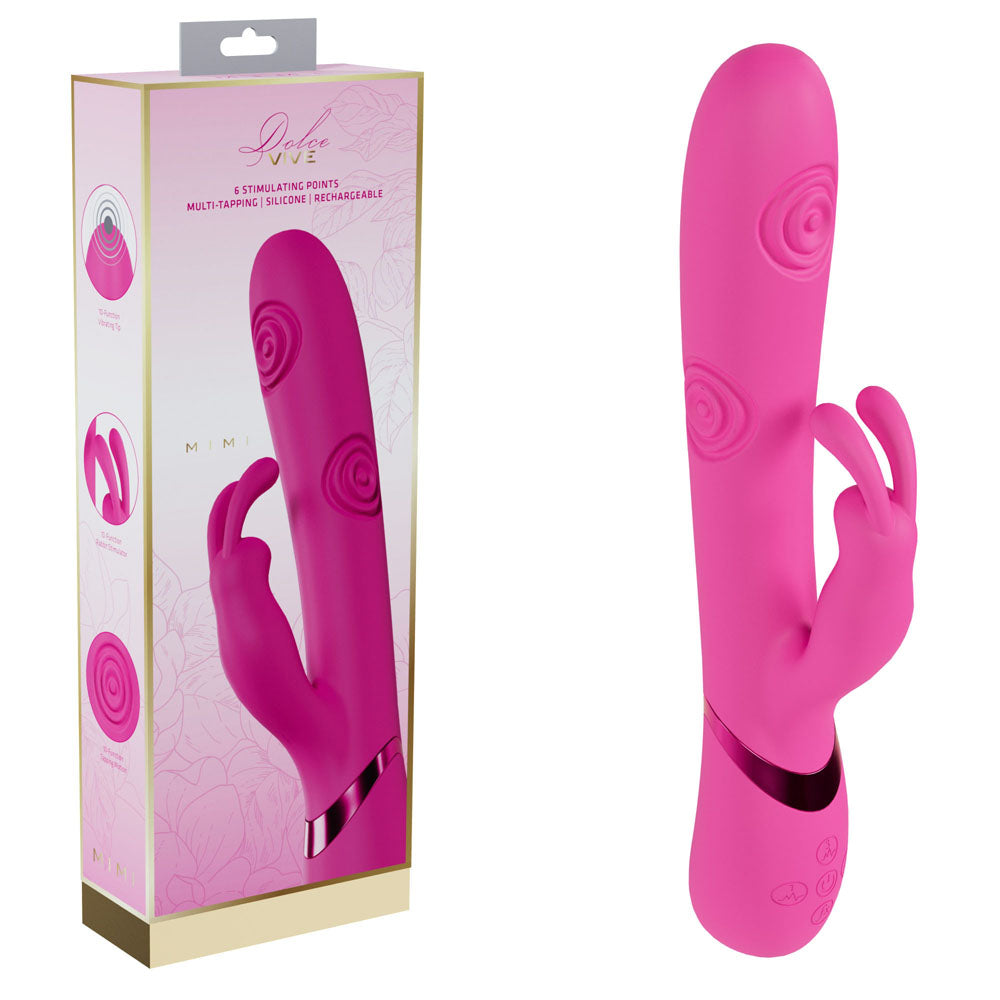 VIVE Vibrator – USB Rechargeable, Body-Safe Silicone – Pink – 25 cm