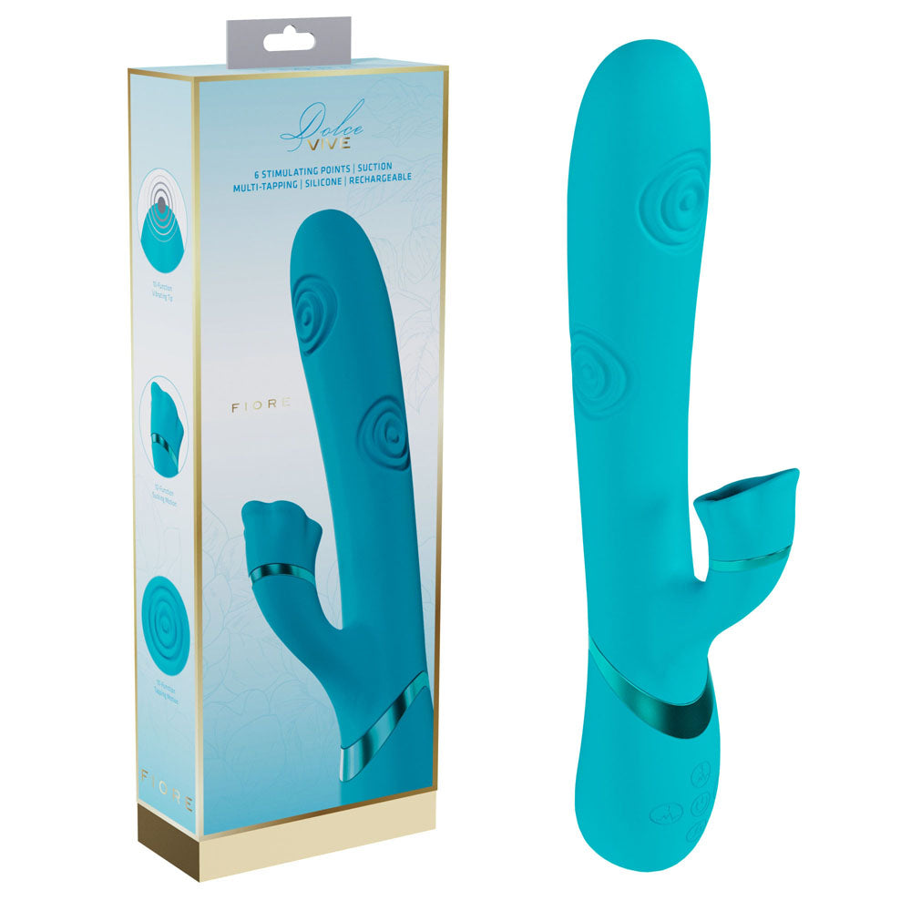 VIVE Vibrator – Tapping, USB Rechargeable – Blue – 25 cm