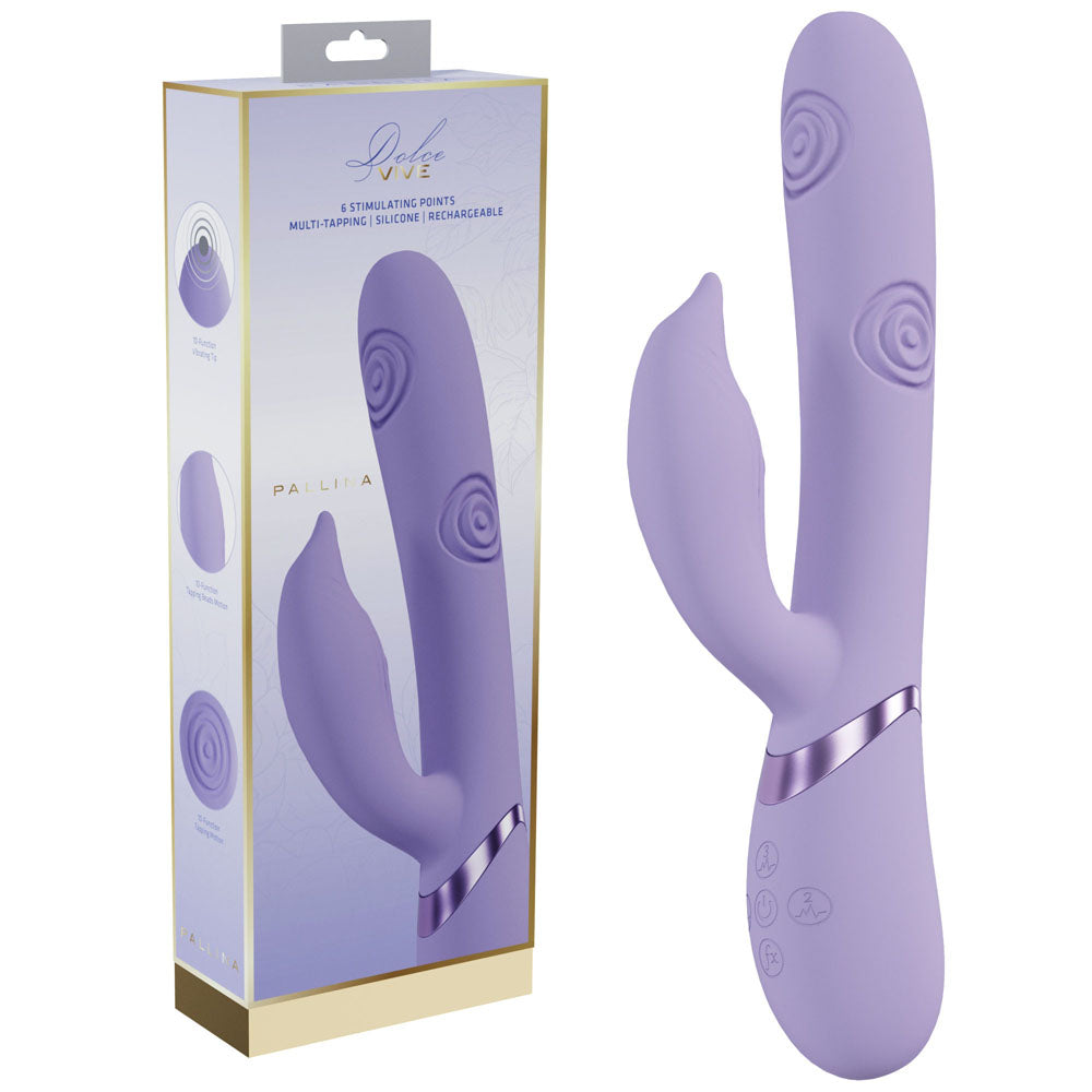 VIVE Vibrator – USB Rechargeable, Body-Safe Silicone – Purple – 25 cm