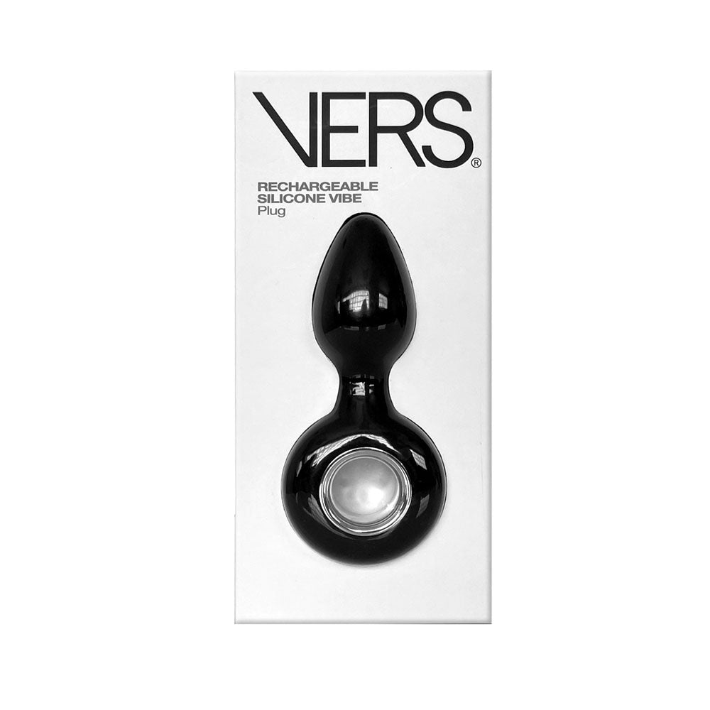 VERS Anal Toy – Rechargeable, Body-Safe Silicone – Black – 12.5 cm