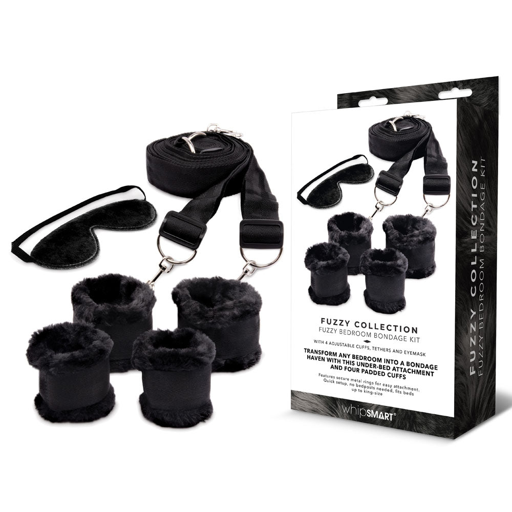 WhipSmart Bondage Kit – Under Bed Restraint Set – Black