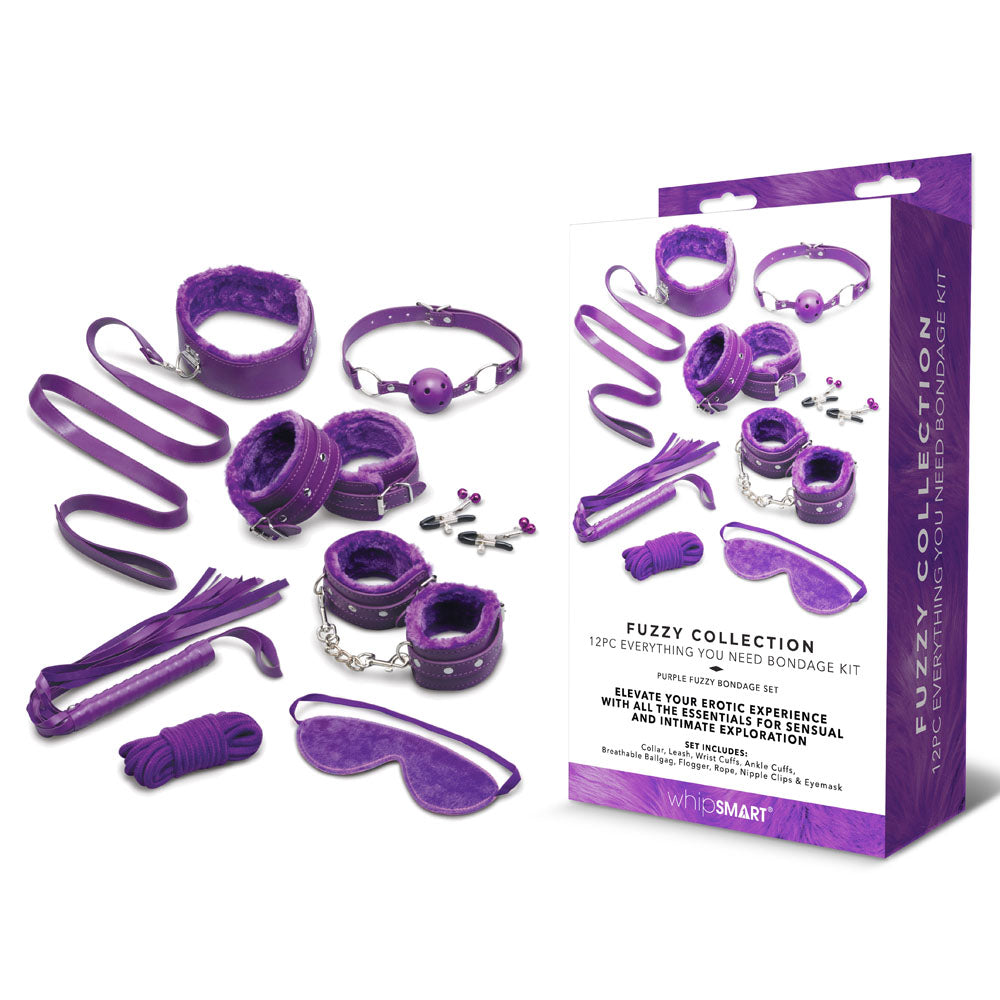 WhipSmart Bondage Kit – 12 Piece Set – Purple