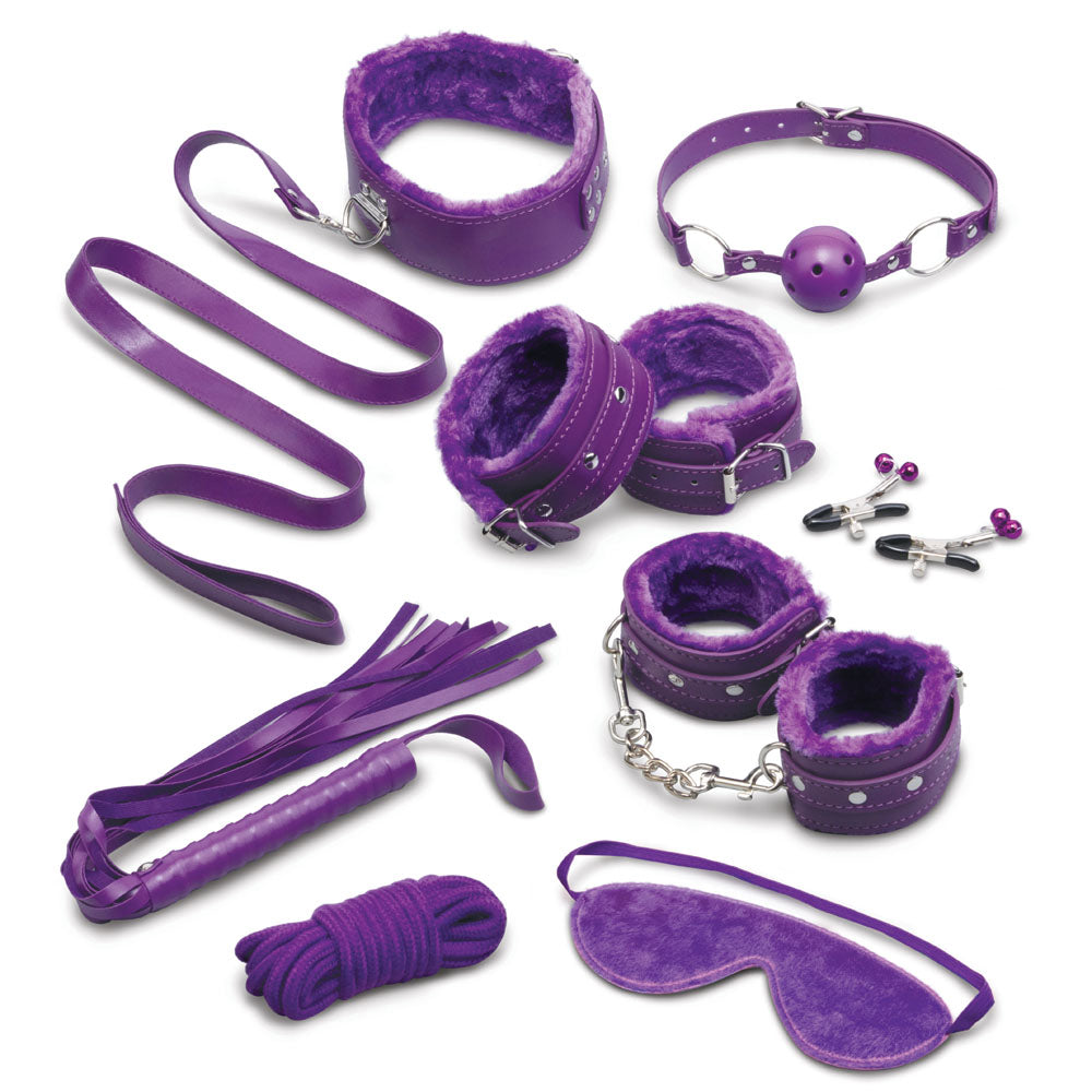WhipSmart Bondage Kit – 12 Piece Set – Purple
