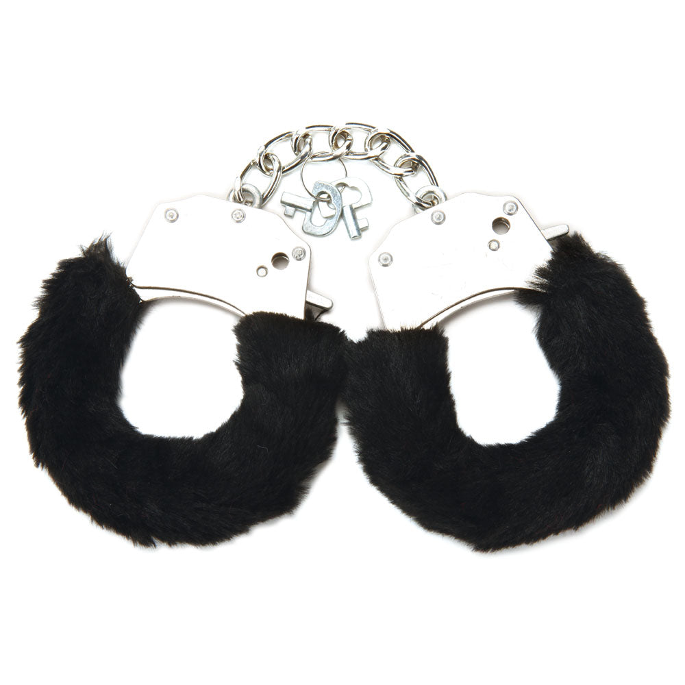 WhipSmart Bondage Toys – Classic Furry Cuffs – Black