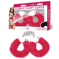 WhipSmart Bondage Toys – Furry Cuffs with Bonus Eye Mask – Hot Pink
