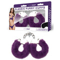 WhipSmart Bondage Toys – Furry Cuffs with Bonus Eye Mask – Purple