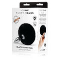 WhipSmart Anal Toy – Metal Butt Plug with Bunny Tail – Black – 6.3 cm