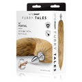WhipSmart Anal Toy – Metal Butt Plug with Brown Fox Tail – 14 Inch – Brown