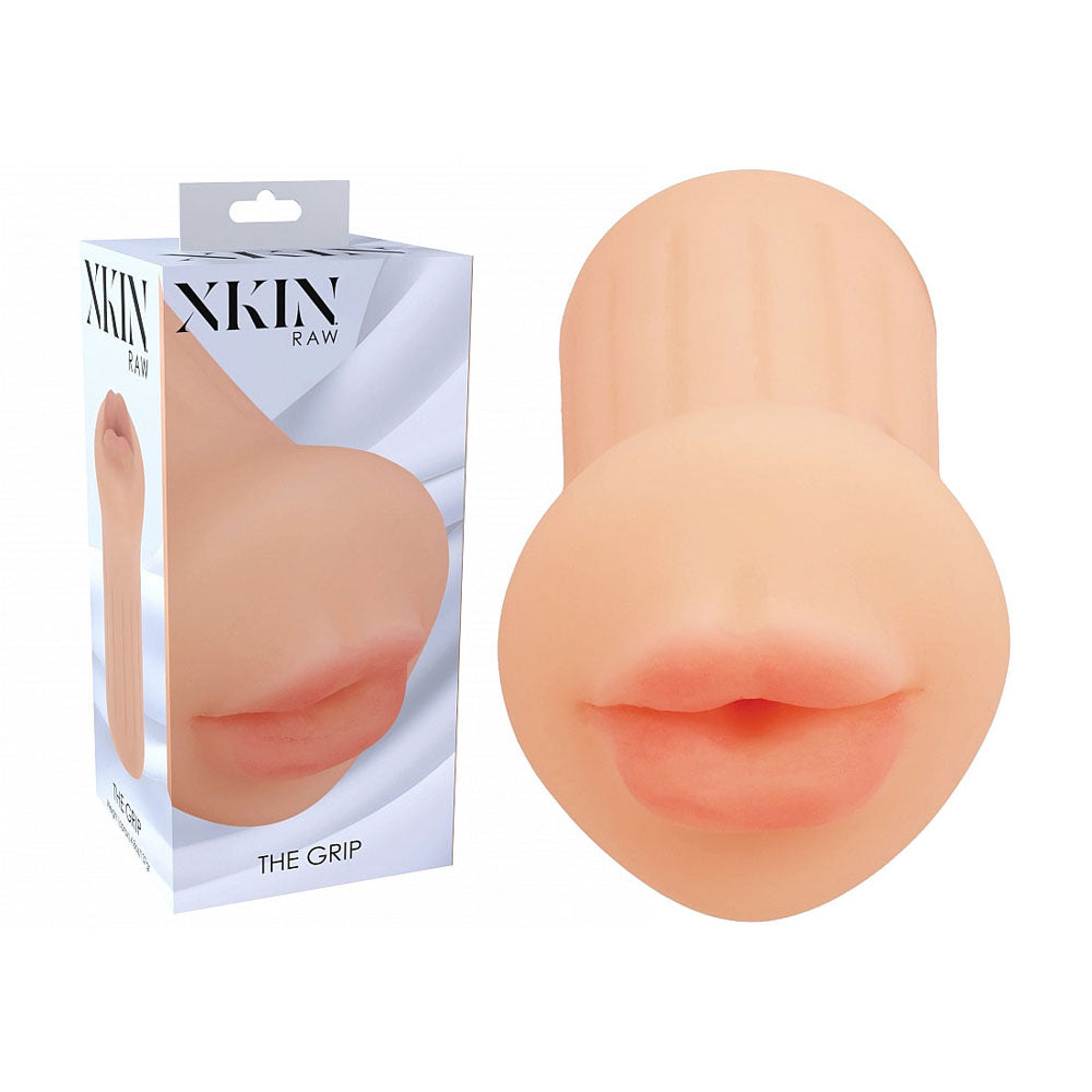 XKIN Raw - The Grip - Flesh 12 cm Mouth Stroker (Body-Safe, Discreet, Easy to Clean)