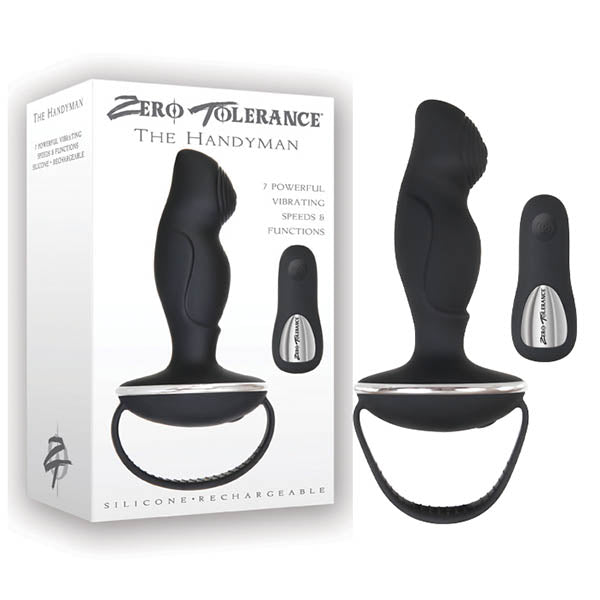 Zero Tolerance Anal Plug – Vibrating, USB Rechargeable – Black