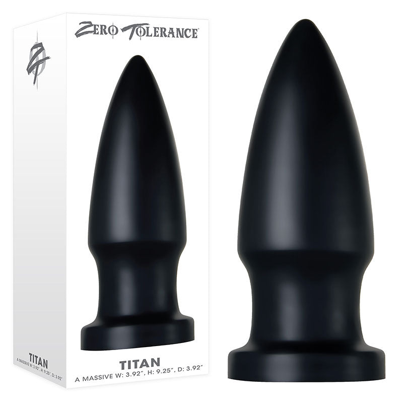 Zero Tolerance Anal Toy – Giant Butt Plug – Body-Safe Silicone – Black