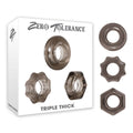 Zero Tolerance Cock Rings – Triple Thick – Smoke – Set of 3