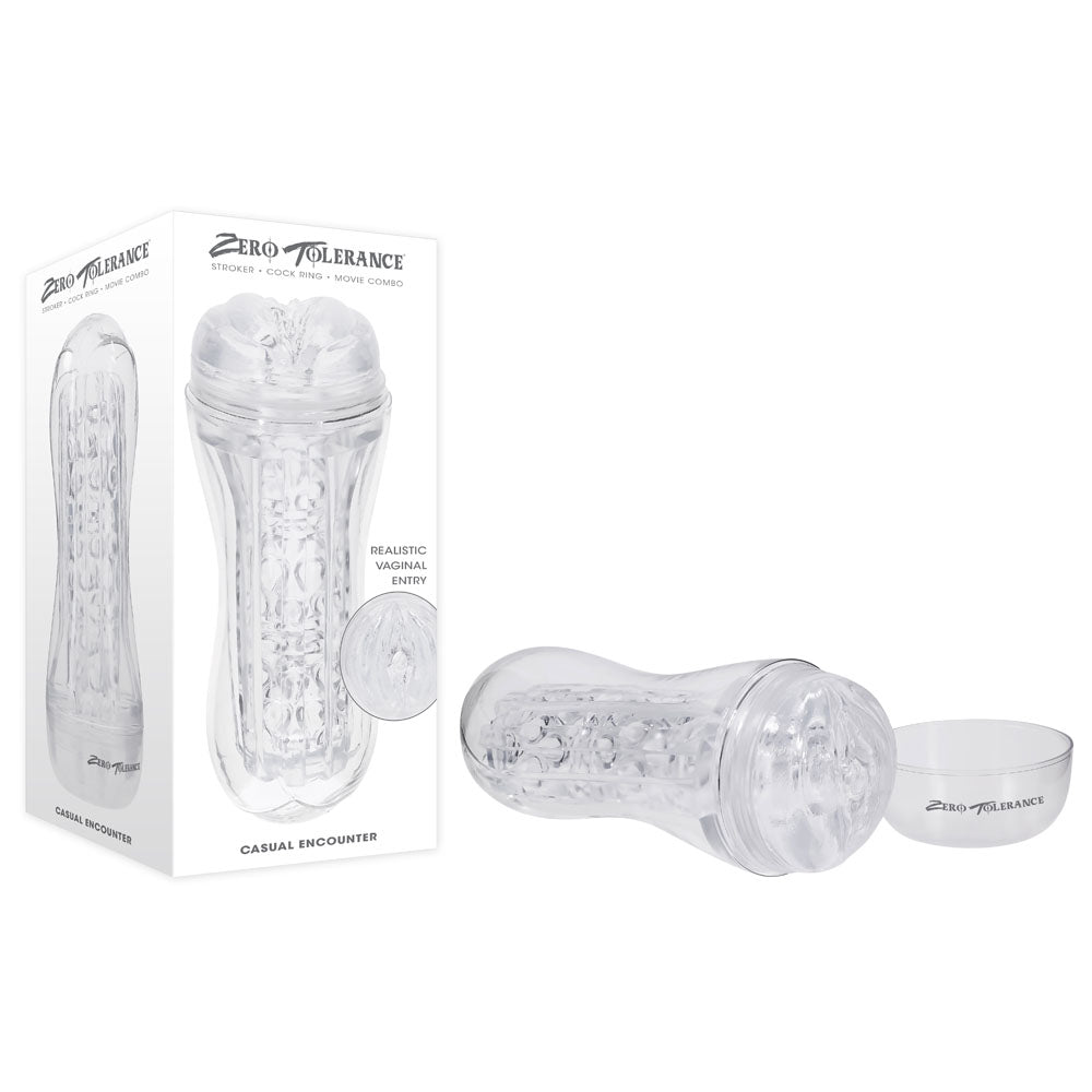 Zero Tolerance Masturbator – Clear – 15 cm