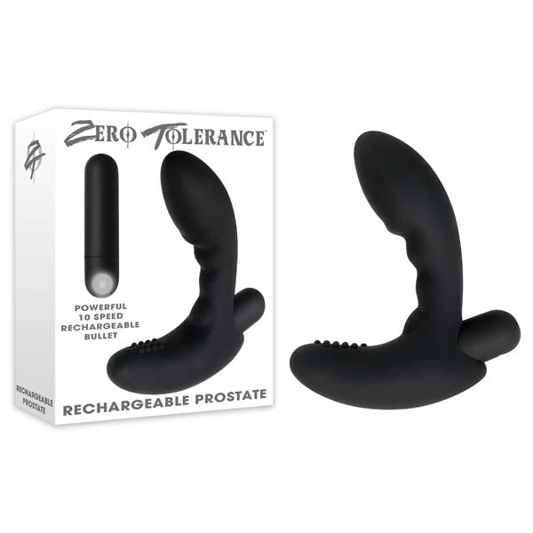 Zero Tolerance Prostate Massager – Rechargeable – Body-Safe Silicone – Black