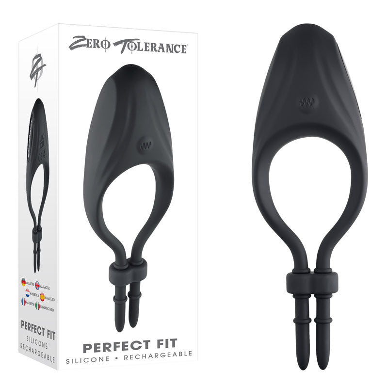 Zero Tolerance PERFECT FIT - Black USB Rechargeable Vibrating Lasso Ring for Enhanced Pleasure