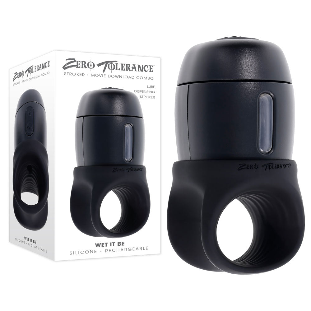 Zero Tolerance Masturbator – USB Rechargeable, Self-Lubricating – Black
