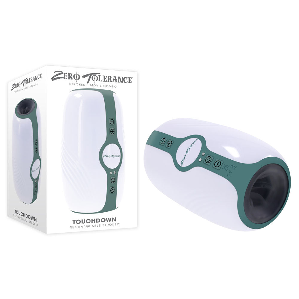 Zero Tolerance Masturbator – USB Rechargeable, Body-Safe Silicone – White – 15 cm