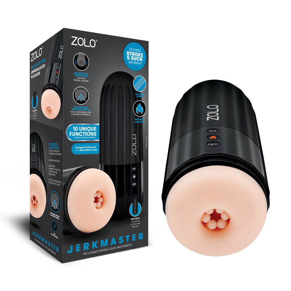 Zolo Masturbator – USB Rechargeable, Body-Safe Silicone – Black