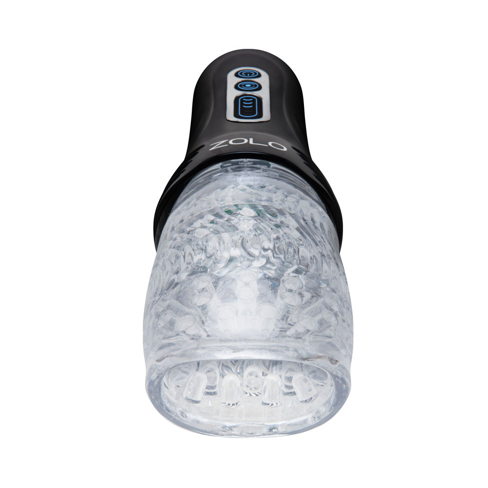 Zolo Masturbator – USB Rechargeable, Vibrating, Rotating – Clear
