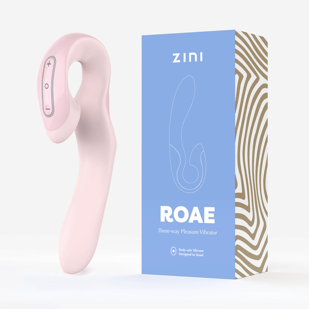 Zini Vibrator – USB Rechargeable – Body-Safe Silicone – Pink – 19.5 cm