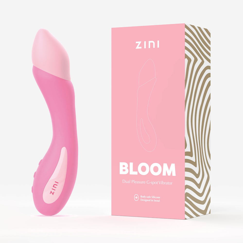 Zini Vibrator – USB Rechargeable – Body-Safe Silicone – Cherry Blossom – 18.2 cm