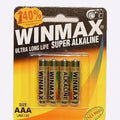 Winmax AAA super alkaline batteries 4 pack