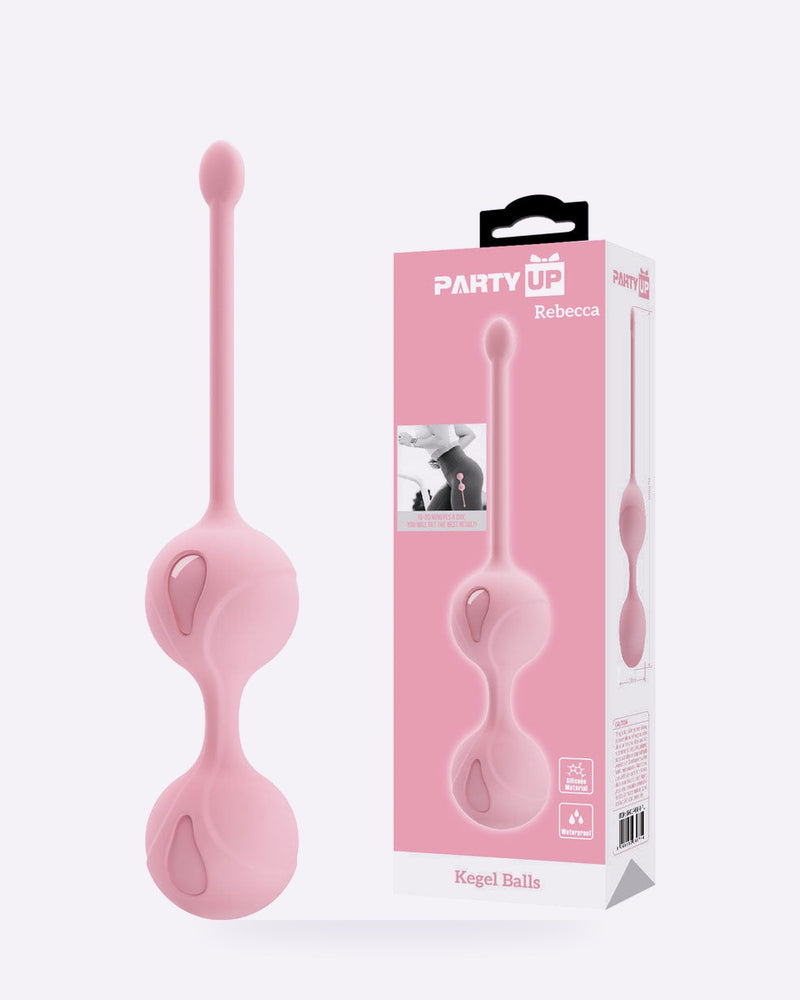 Party Up Rebecca Silicone Kegel Balls – Pink