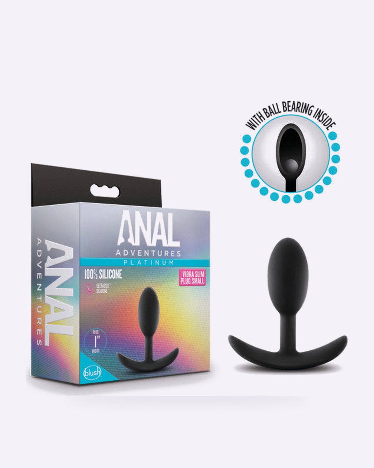 Blush Anal Adventures Platinum Vibra Slim Weighted Butt Plug