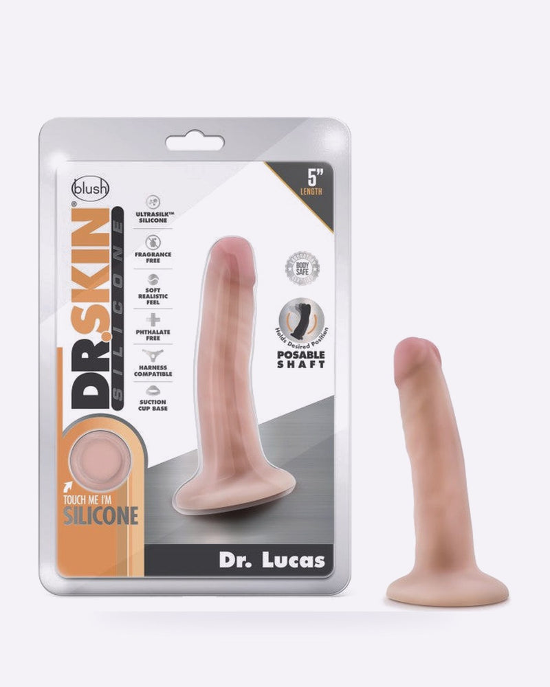Blush Dr. Skin Dr. Lucas Poseable Silicone 12.7 cm Dildo