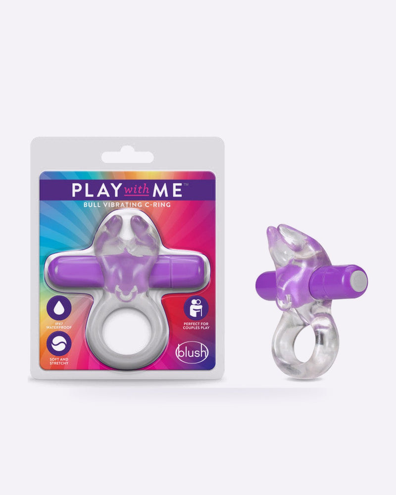 Blush Play With Me Bull Rabbit Ears Vibrating C-Ring – Purple