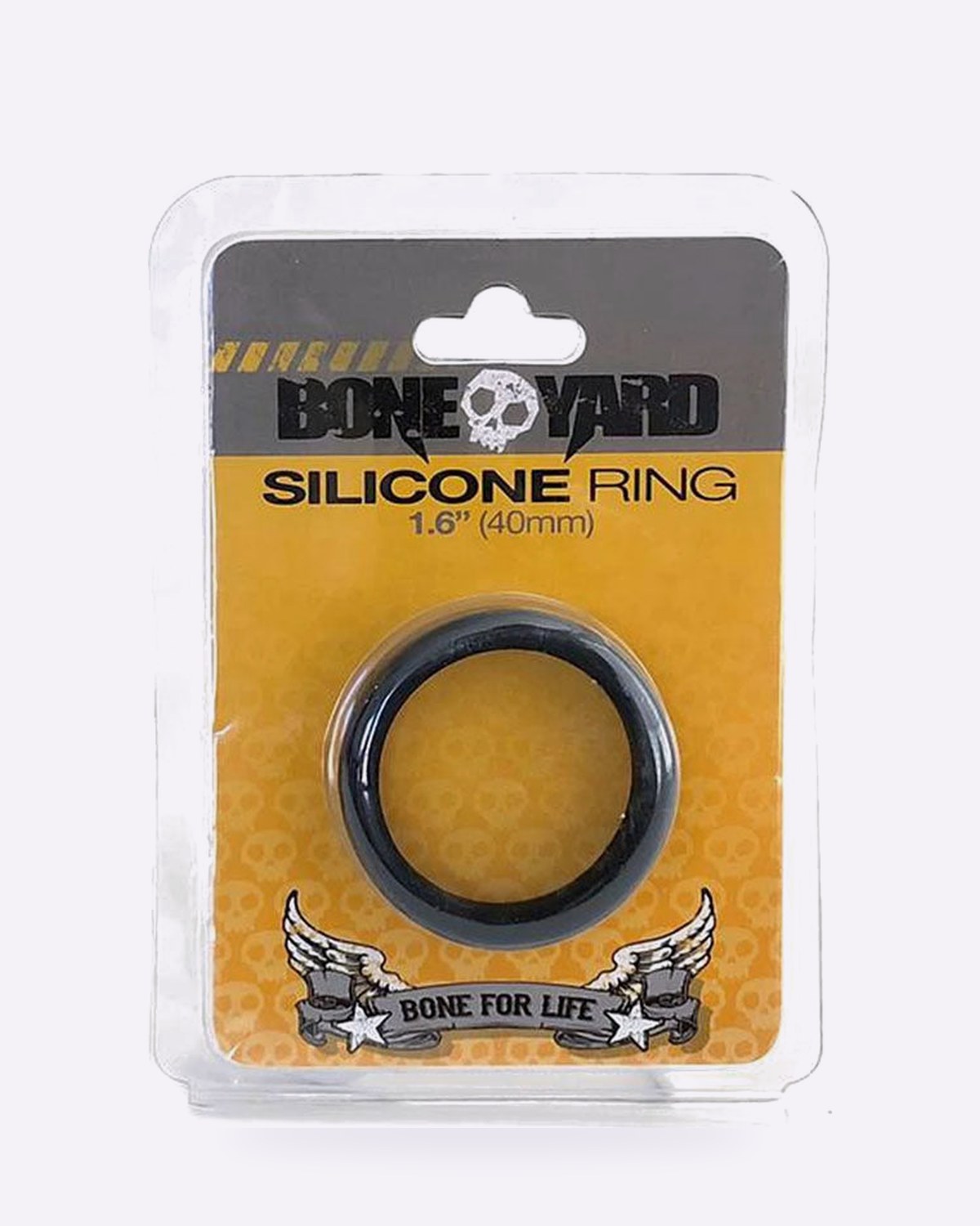 Boneyard 40 mm black silicone cock ring