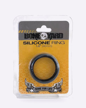 Boneyard 40 mm black silicone cock ring