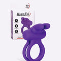 Adam & Eve Rockin' Rabbit purple vibrating cock ring