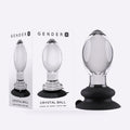 Gender X Crystal Ball Clear Butt Plug with Suction Cup