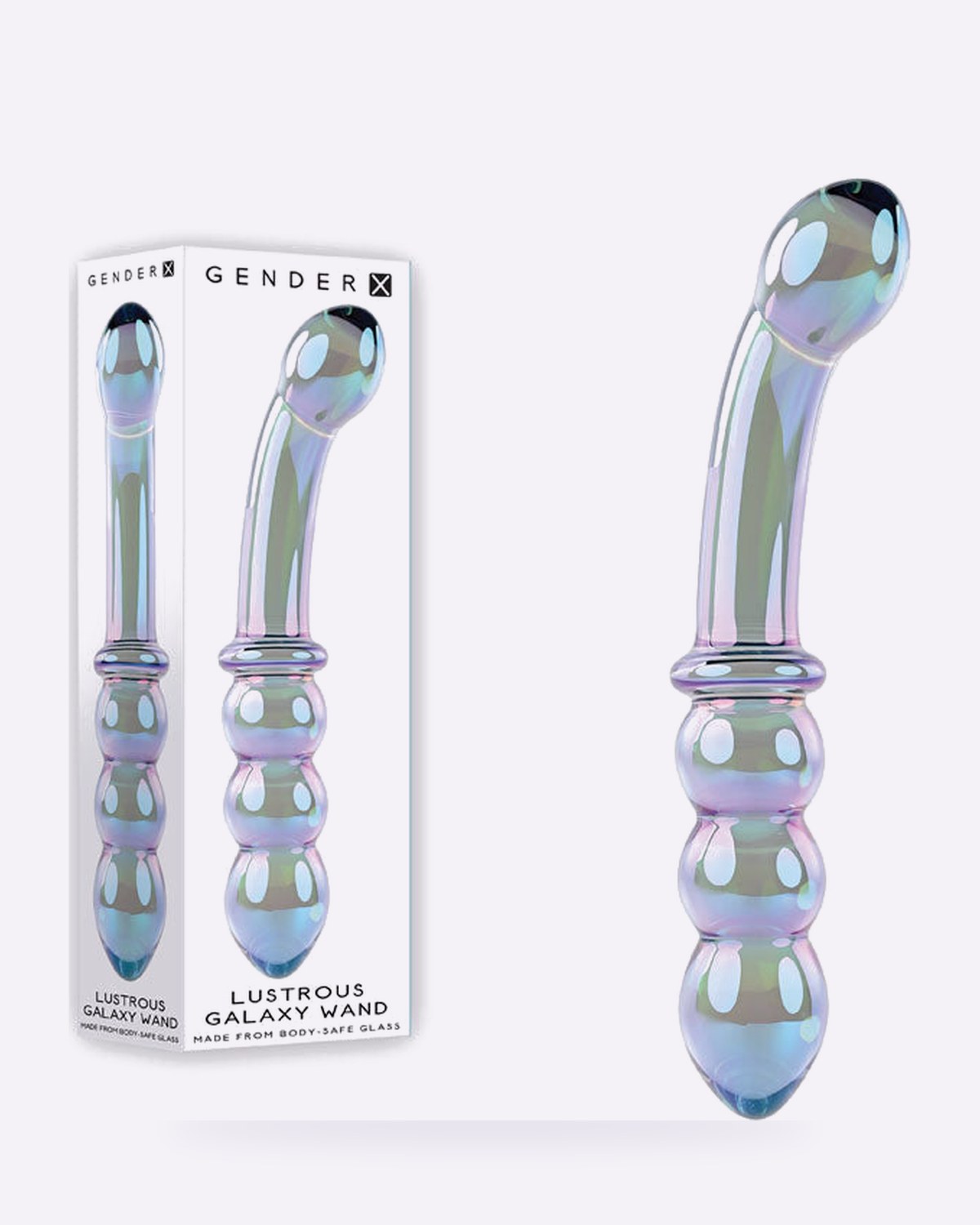 Gender X Lustrous Galaxy Double-Ended Glass Wand
