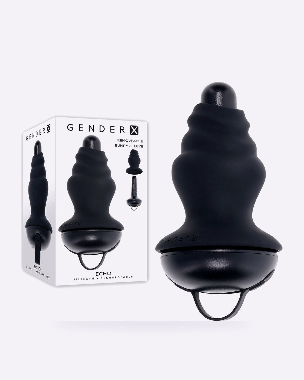 Gender X Echo Vibrating Butt Plug with Removable Sleeve