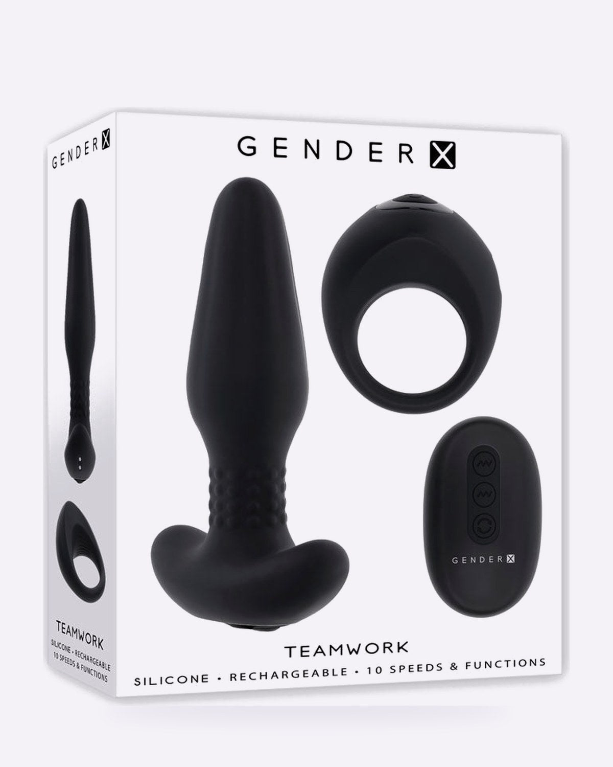 Gender X Teamwork Vibrating Plug & Cock Ring Kit