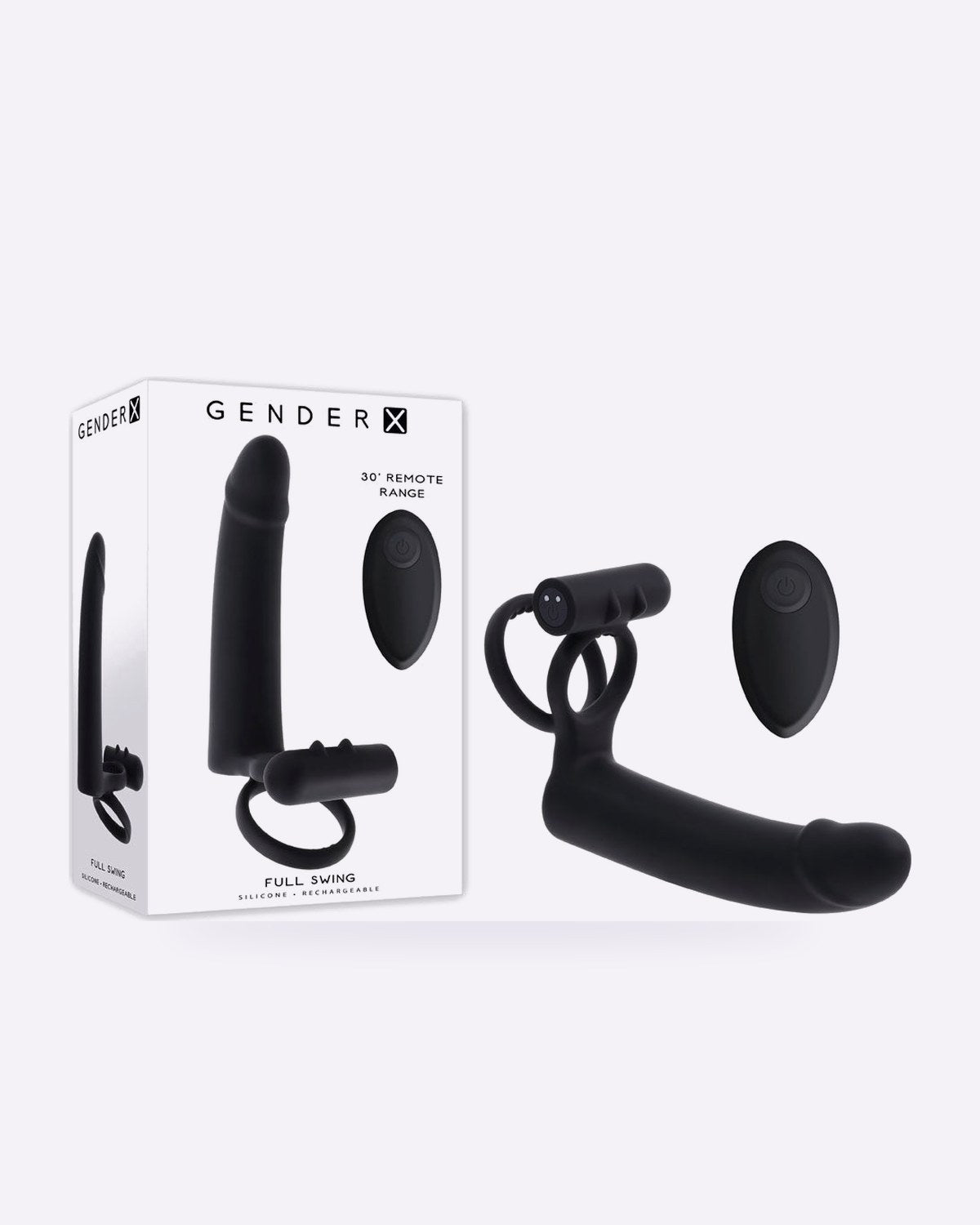 Gender X Full Swing Remote Vibrating Cock Ring with DP Attachment