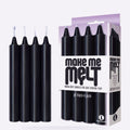 Make Me Melt Jet Black wax play drip candles 4 pack
