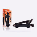 The 9's black and orange silicone bone gag