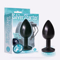 The 9's Silver Starter Anodised Jewelled Butt Plug