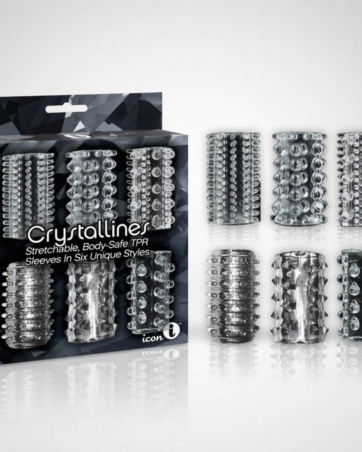 The 9's Crystalline TPR Cock Sleeves