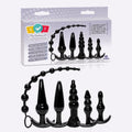 Try-Curious 6-piece anal plug kit in black