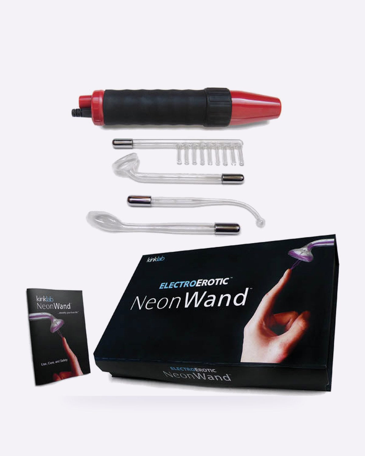 KinkLab Neon Wand Electrosex Kit with Adapter