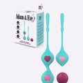 Adam & Eve Eve's Kegel Hearts teal weighted kegel set