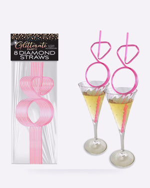 Little Genie Glitterati Diamond Ring Twisty Straws