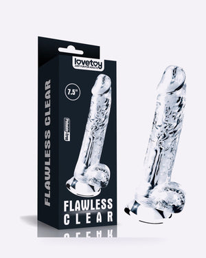 Lovetoy Flawless Clear 19 cm TPE Dildo
