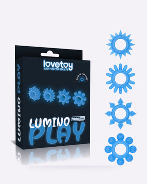 Lovetoy Lumino Play Glow-in-the-Dark Cock Rings 4-Pack