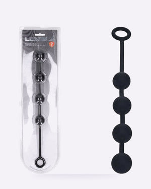 LEVELZ black medium round silicone anal balls